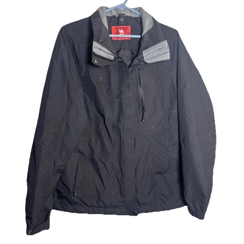 Camel Crown Women's Black‎ Windbreaker Jacket L Shell Water‑Resistant Outdoor